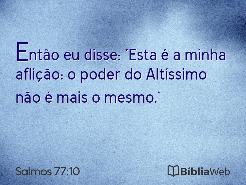 Salmos 77:10 em imagem para compartilhar