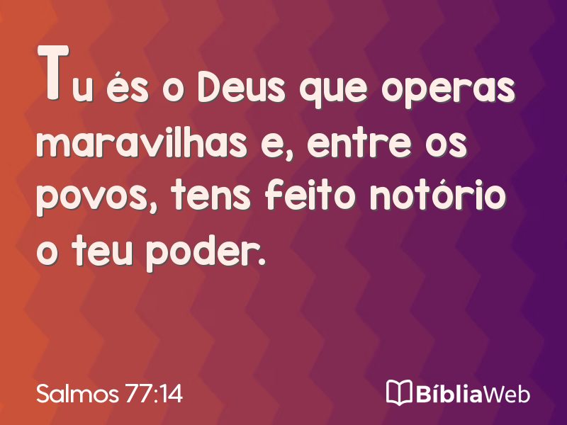 Salmos 77:14 em imagem para compartilhar