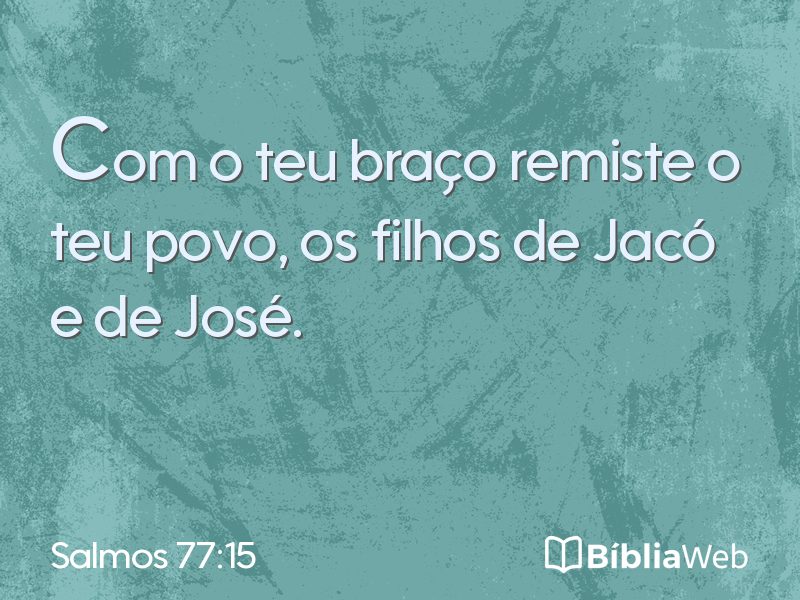 Salmos 77:15 em imagem para compartilhar