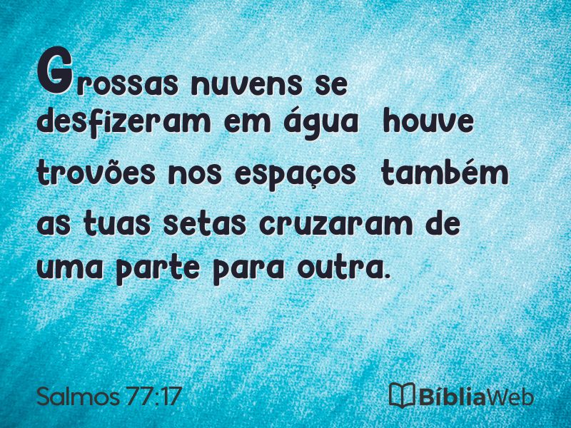 Salmos 77:17 em imagem para compartilhar