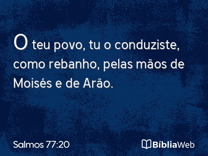 Salmos 77:20 em imagem para compartilhar