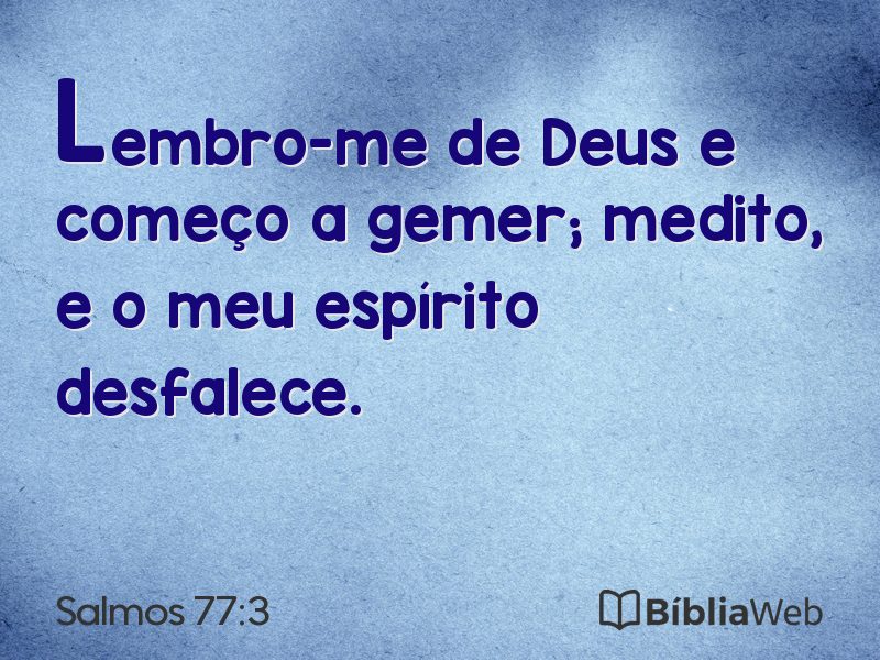 Salmos 77:3 em imagem para compartilhar