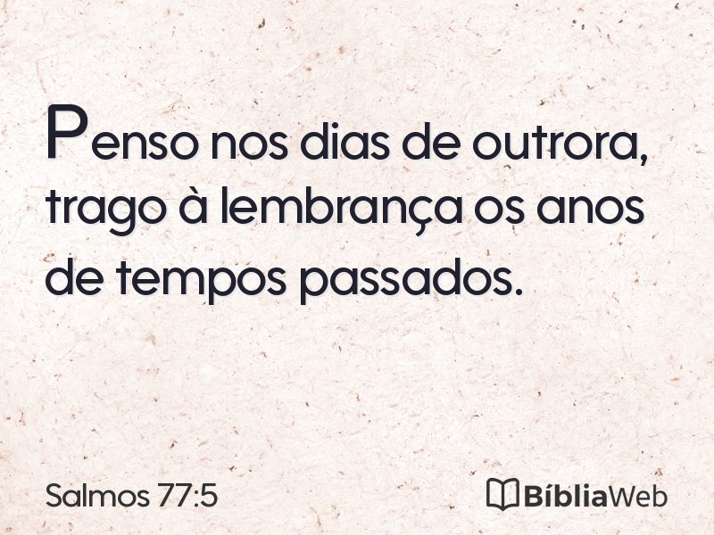 Salmos 77:5 em imagem para compartilhar