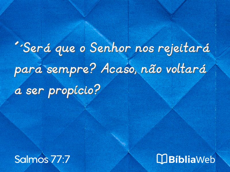 Salmos 77:7 em imagem para compartilhar