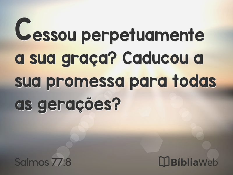 Salmos 77:8 em imagem para compartilhar