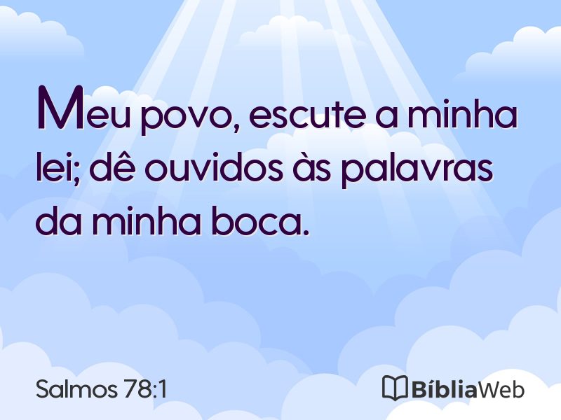 Salmos 78:1 em imagem para compartilhar