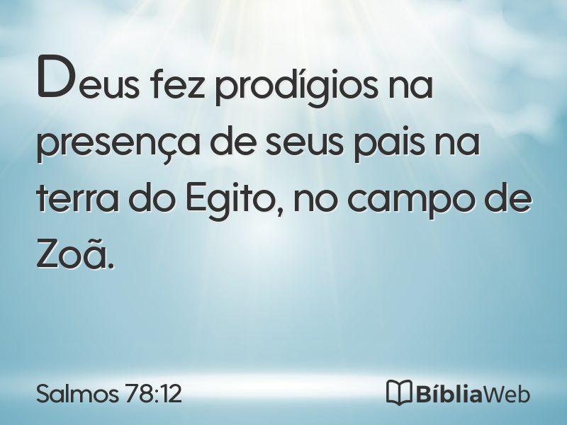 Salmos 78:12 em imagem para compartilhar
