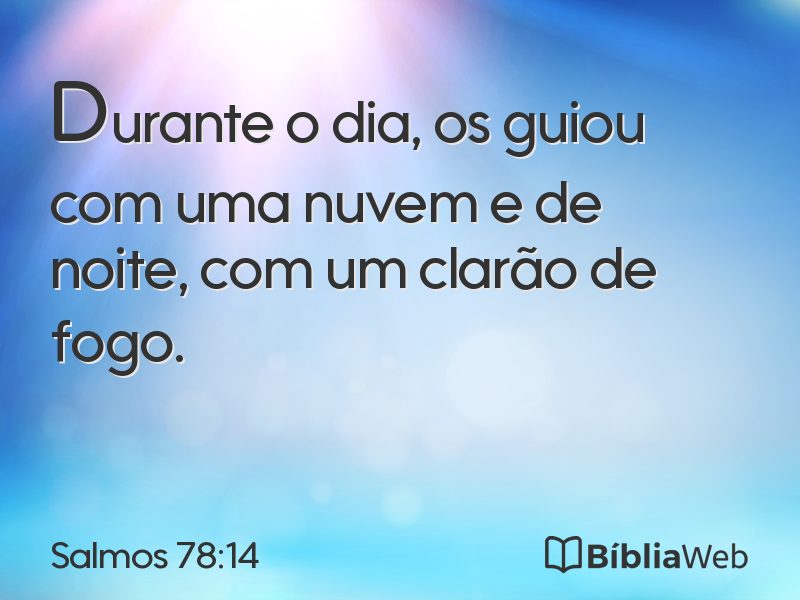 Salmos 78:14 em imagem para compartilhar