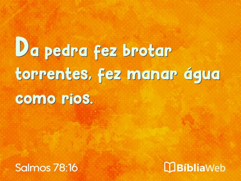 Salmos 78:16 em imagem para compartilhar