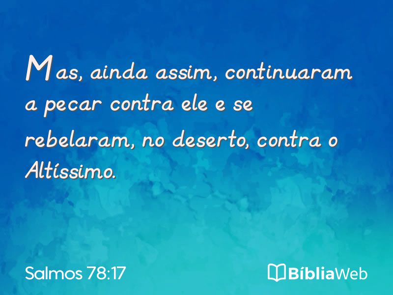 Salmos 78:17 em imagem para compartilhar