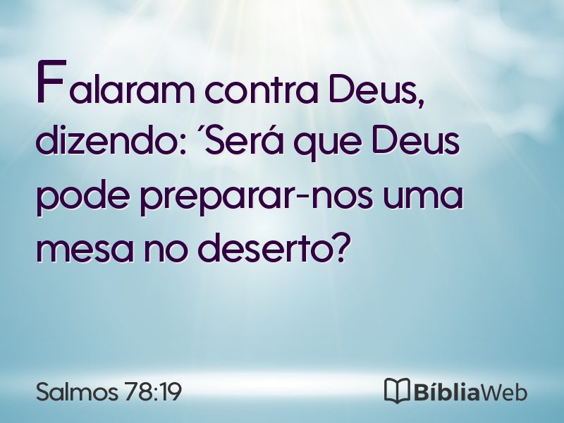 Salmos 78:19 em imagem para compartilhar