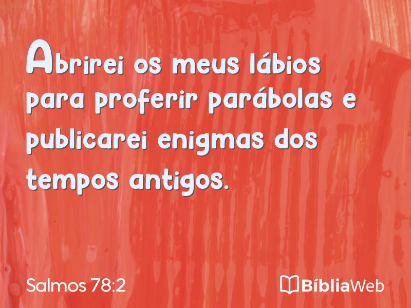Salmos 78:2 em imagem para compartilhar