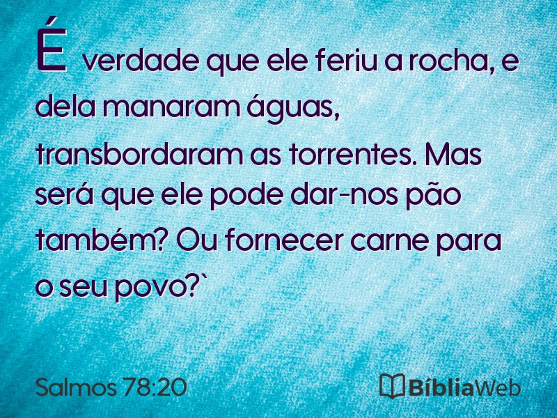 Salmos 78:20 em imagem para compartilhar