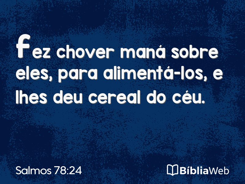 Salmos 78:24 em imagem para compartilhar