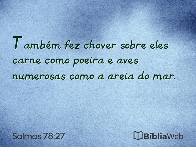 Salmos 78:27 em imagem para compartilhar