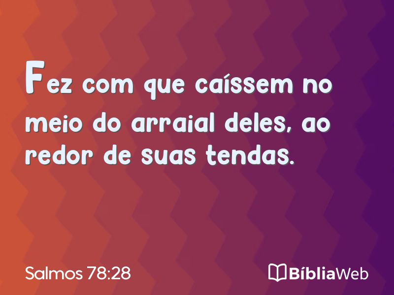 Salmos 78:28 em imagem para compartilhar