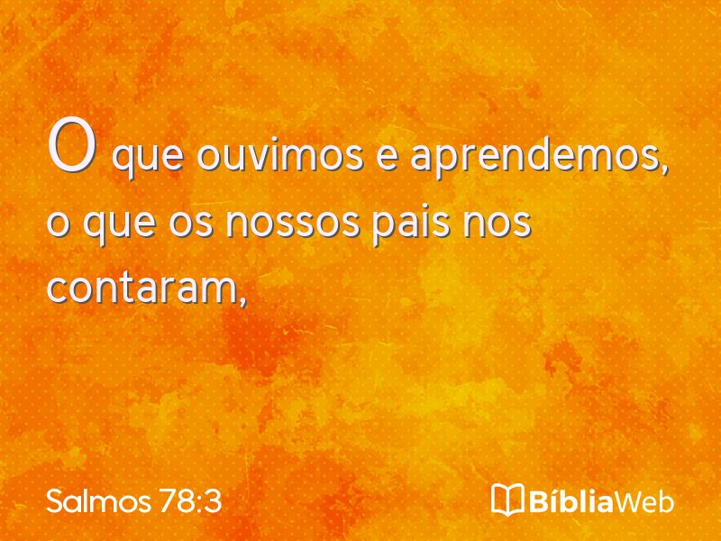 Salmos 78:3 em imagem para compartilhar
