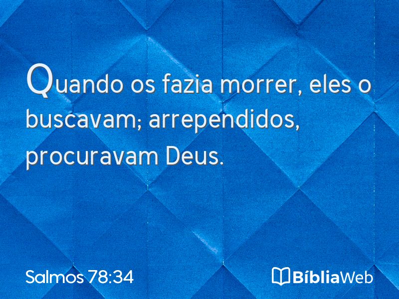 Salmos 78:34 em imagem para compartilhar