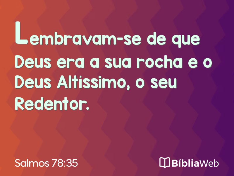 Salmos 78:35 em imagem para compartilhar