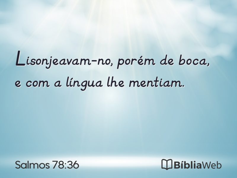 Salmos 78:36 em imagem para compartilhar