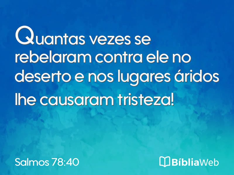 Salmos 78:40 em imagem para compartilhar