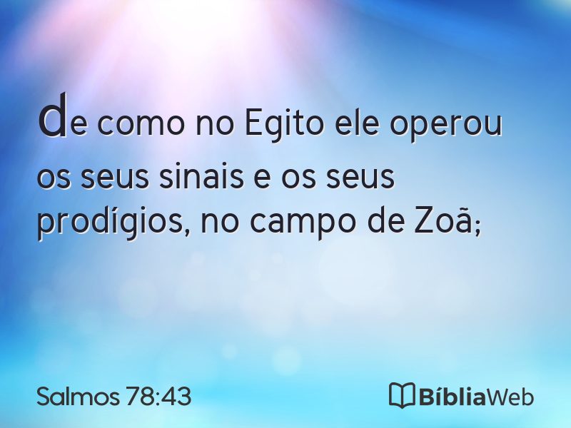 Salmos 78:43 em imagem para compartilhar