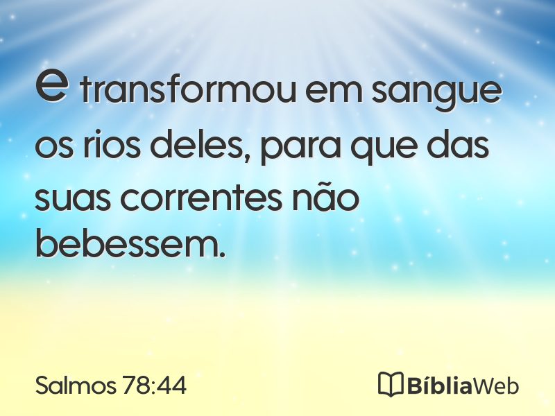 Salmos 78:44 em imagem para compartilhar