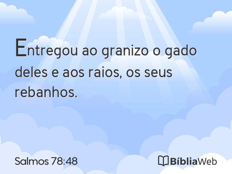 Salmos 78:48 em imagem para compartilhar