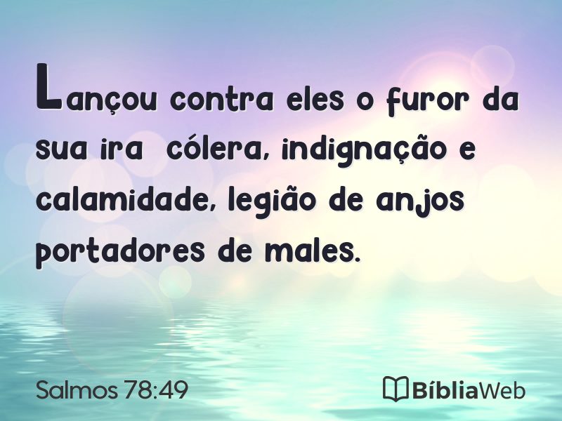 Salmos 78:49 em imagem para compartilhar