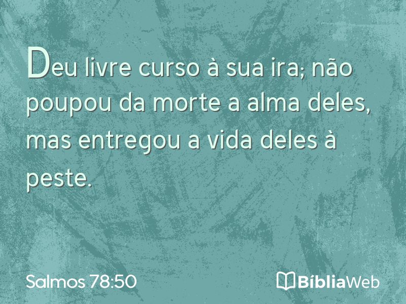 Salmos 78:50 em imagem para compartilhar