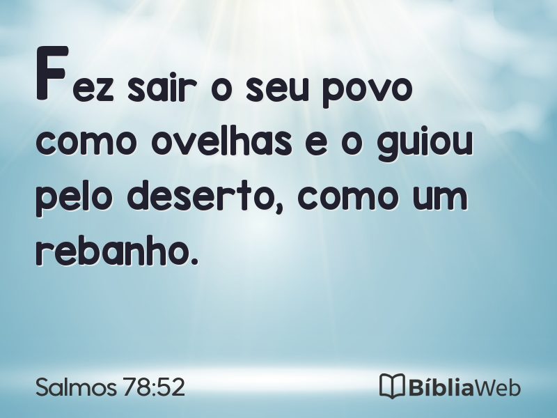 Salmos 78:52 em imagem para compartilhar