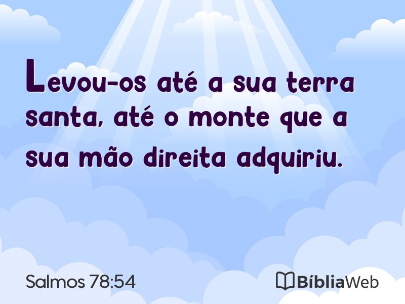 Salmos 78:54 em imagem para compartilhar