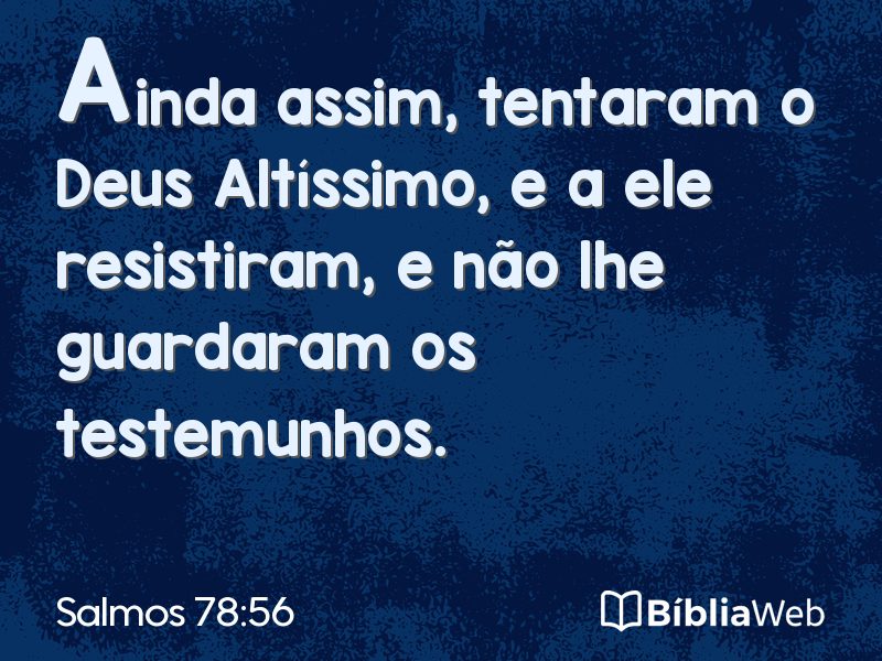 Salmos 78:56 em imagem para compartilhar
