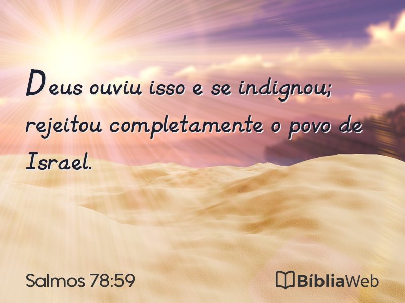 Salmos 78:59 em imagem para compartilhar