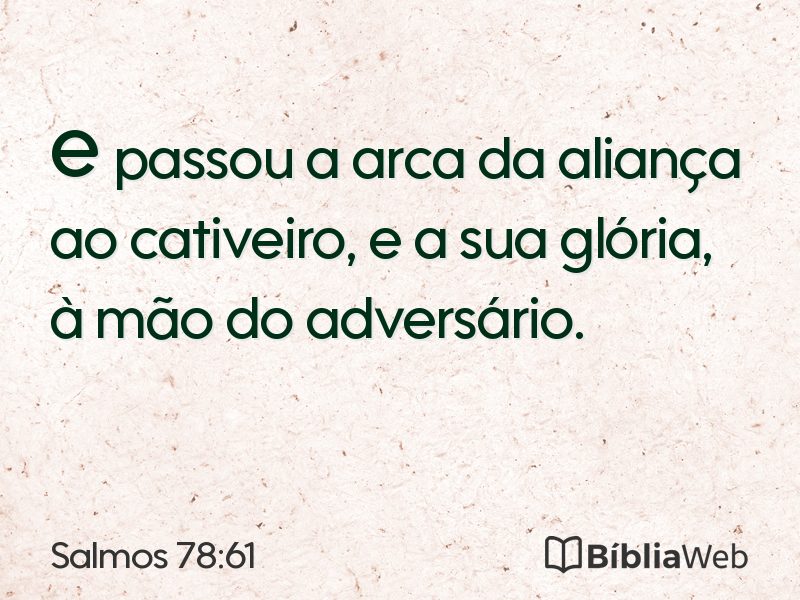 Salmos 78:61 em imagem para compartilhar