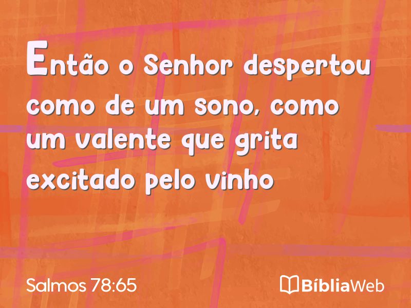 Salmos 78:65 em imagem para compartilhar