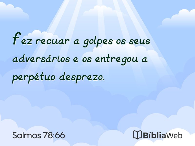 Salmos 78:66 em imagem para compartilhar