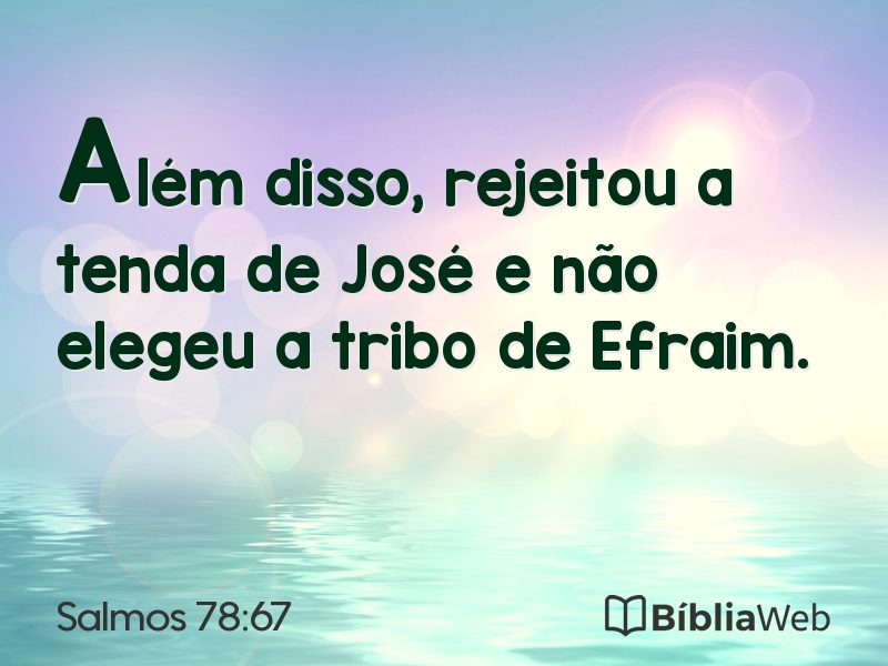 Salmos 78:67 em imagem para compartilhar