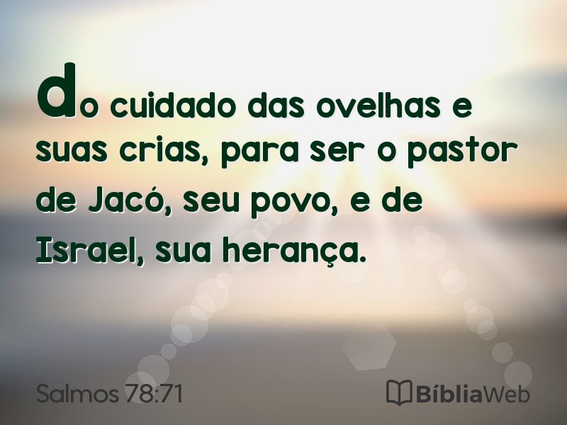 Salmos 78:71 em imagem para compartilhar