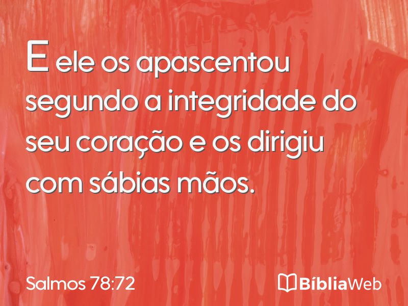 Salmos 78:72 em imagem para compartilhar