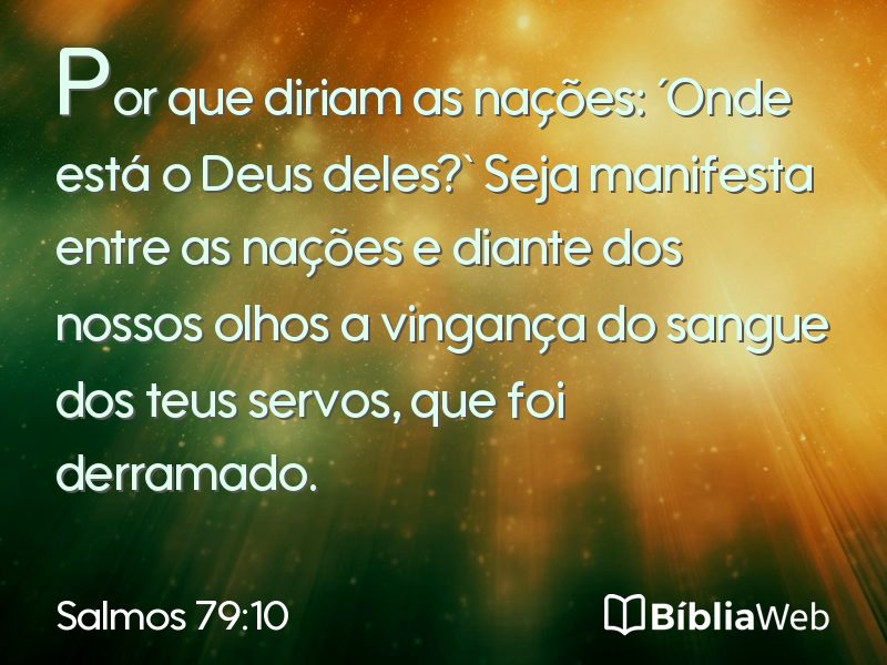 Salmos 79:10 em imagem para compartilhar