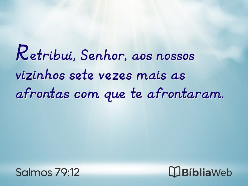 Salmos 79:12 em imagem para compartilhar