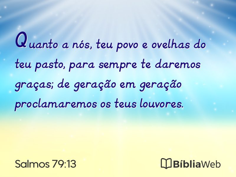 Salmos 79:13 em imagem para compartilhar