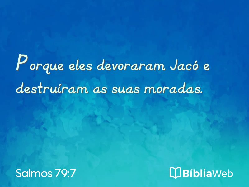 Salmos 79:7 em imagem para compartilhar