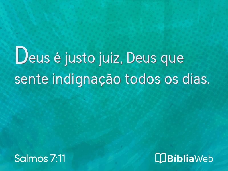 Salmos 7:11 em imagem para compartilhar