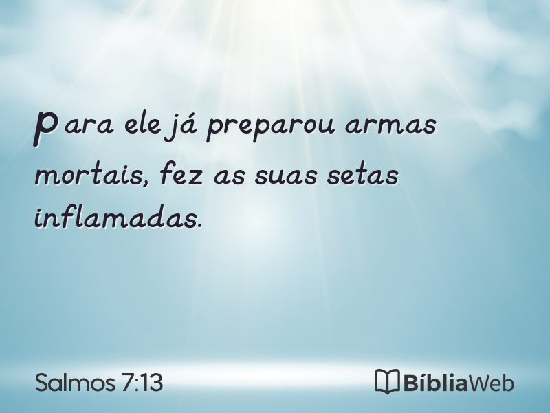 Salmos 7:13 em imagem para compartilhar