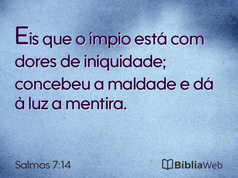 Salmos 7:14 em imagem para compartilhar