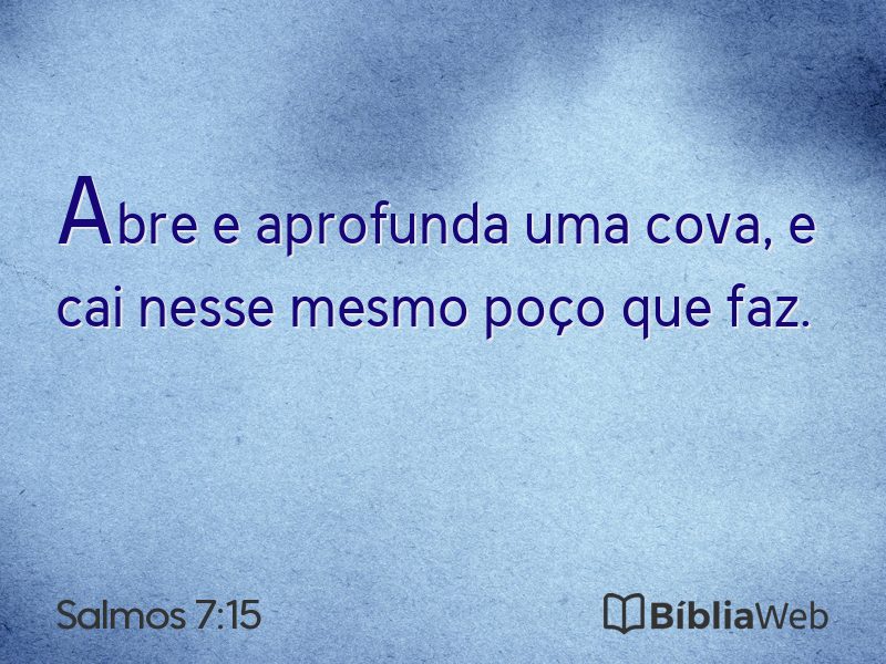 Salmos 7:15 em imagem para compartilhar