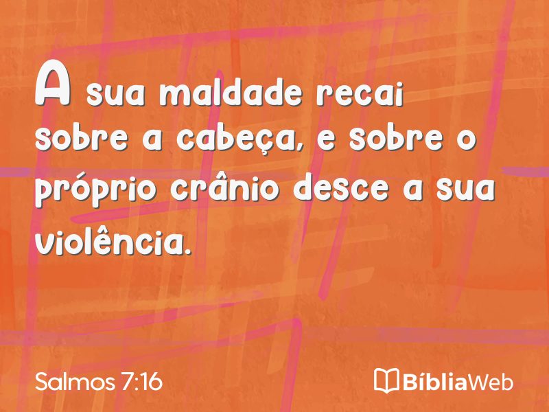 Salmos 7:16 em imagem para compartilhar