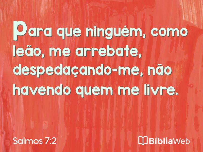 Salmos 7:2 em imagem para compartilhar